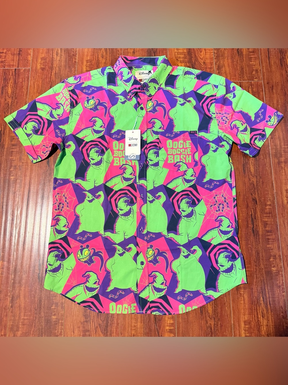 RSVLTS Disney Parks California Adventure Oogie Boogie Bash Sz XL Button Up NWT!